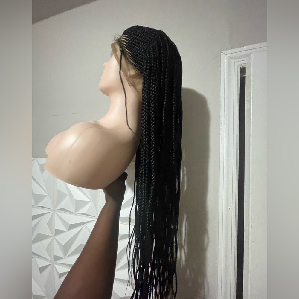 Black Braided Wig - Picture 5 of 6